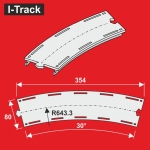Hacker-Model MC24530 - H0 - Gebogen Segment für Märklin R 643,6 mm 30° (6 Stück)